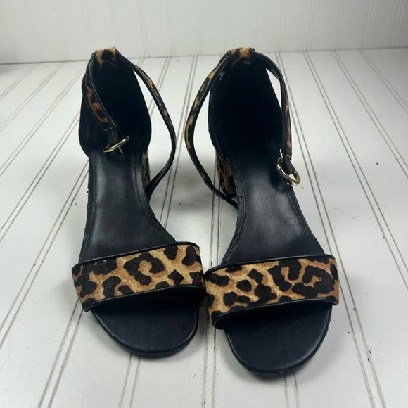 Michael Kors Leopard Print Lena Flex Mid Sandals Block Heels Women’s Size 9.5M - Picture 3 of 11